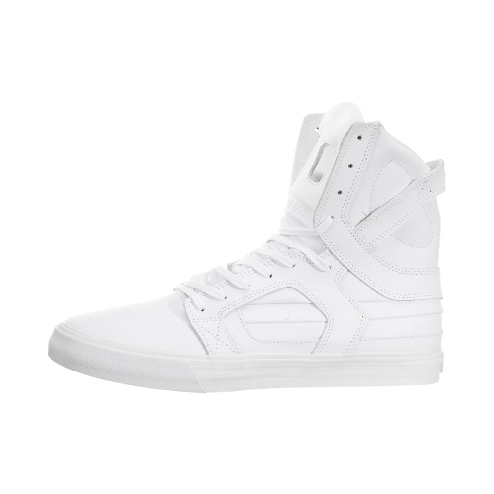 Baskets Montantes Supra SkyTop II Blanche White/White-Red Homme | HSU-27293131